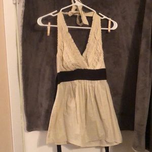 Tie behind neck blouse